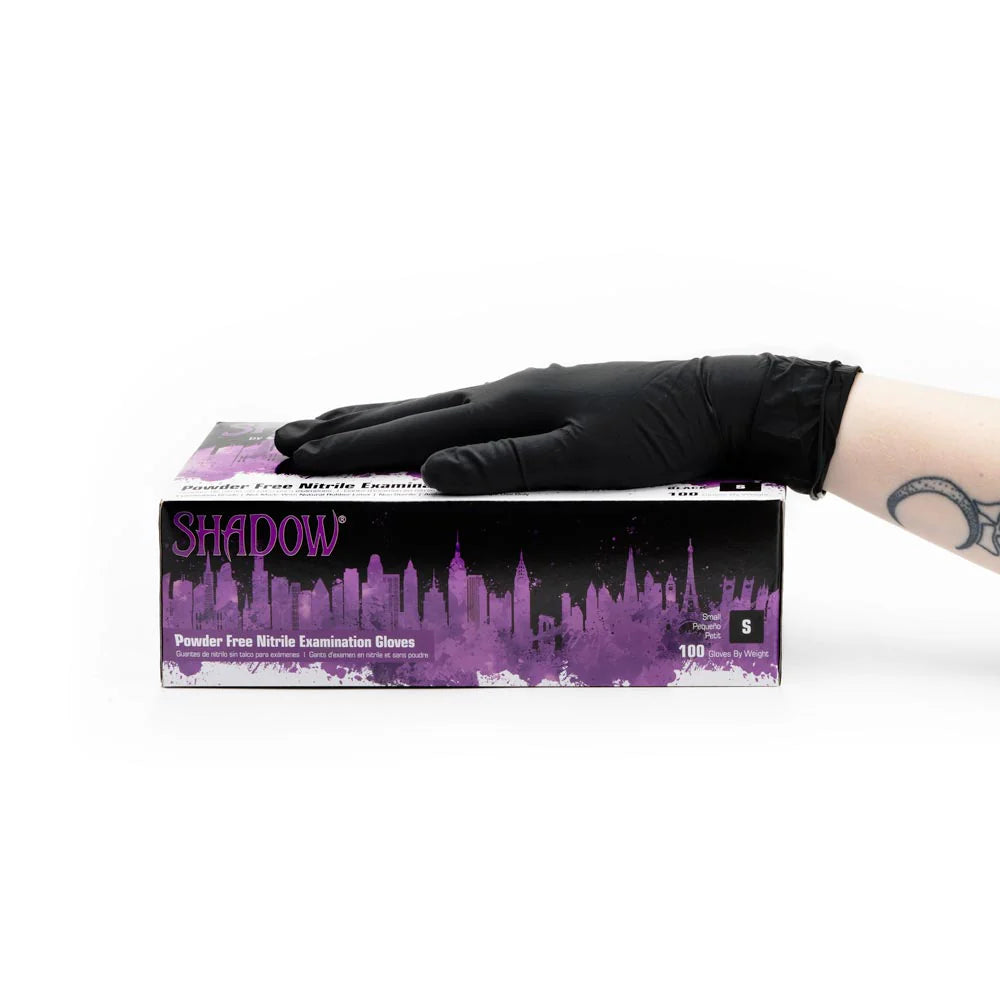 Shadow Black Disposable Nitrile Gloves - Box