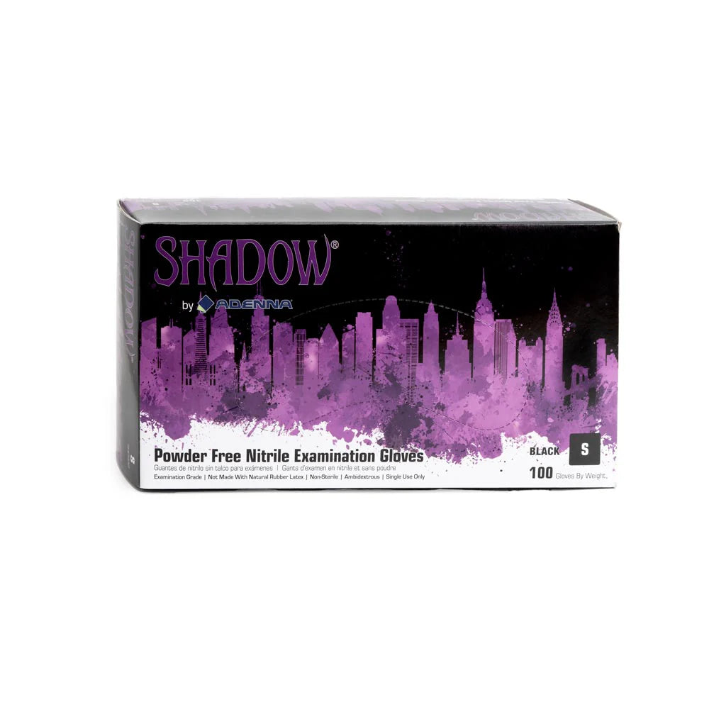 Shadow Black Disposable Nitrile Gloves - Box