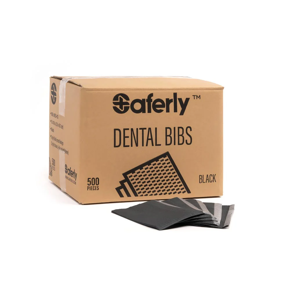 Saferly Dental Bibs Black