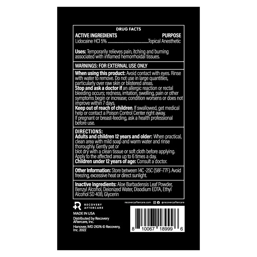 Recovery Numbing Spray 4oz